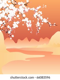 Vector japan background