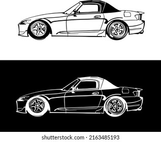 the vector Japan car illustration