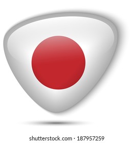Vector - Japan Flag Glossy Button
