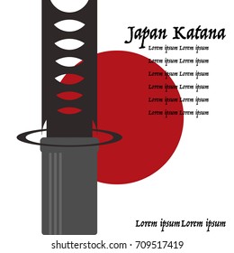 vector japan katana concept background design