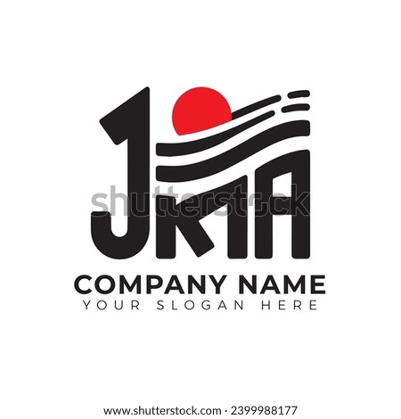 Vector Japan letters logo design 