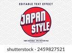 vector JAPAN STYLE 3d TEXT EFFECT