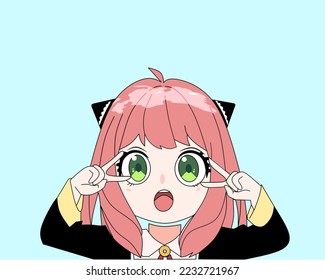Vector of japanese anime character svg