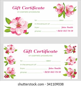 Vector Japanese flowering cherry in a various kind. It can be used for women's textile, wedding invitation, mother's day, romantic texture, kitchen tiles. It can be nice style for cosmetic firm
