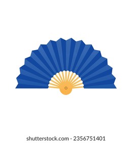 Vector japanese folding fan or hand fan isolated