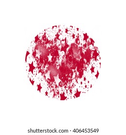 Vector Japanese grunge flag. Using for decoration works.