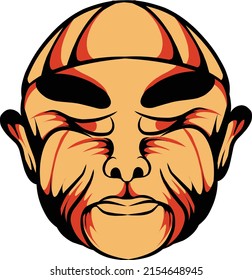 vector Japanese kabuki masks that are good for use for large events and branding stickers and others