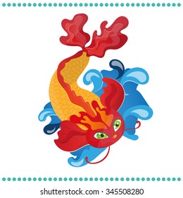 Vector Japanese koi fish - Vector EPS illustration
