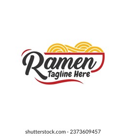 Vector japanese ramen noodle logo