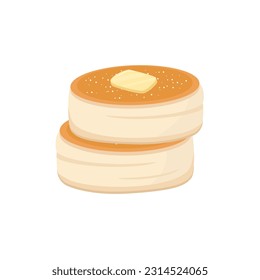 Vector de crepes de soufflé japoneses