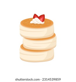 Vector of Japanese souffle pancakes