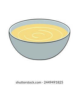 Vector japanese soup icon cartoon vector rice food meat korean.