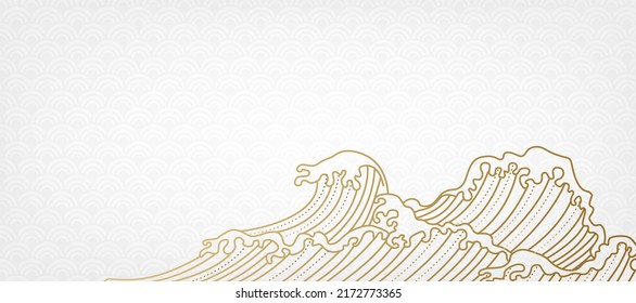 Vector Japanese style . Big rushing sea or ocean waves design. vector backgorund