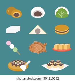 Vector Japanese sweets