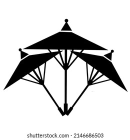 Vector Japanese umbrella named wagasa