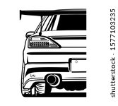 Vector japans draft cars. Silvia s15. T-shirts, covers, stickers, posters.