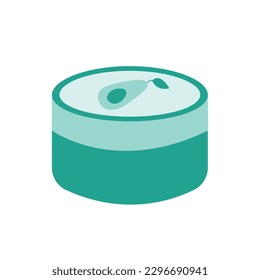 Vector jar with avocado hand cream sketch. Hand drawn cream flat illustration illustration