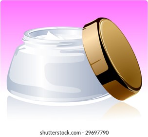 Vector jar of a cosmetic cream