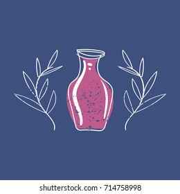 Vector jar illustration. Label, print, elements for design.