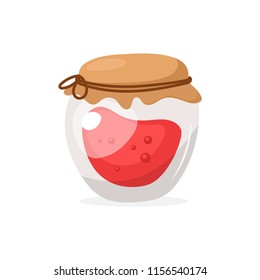 Vector jar of jam. 