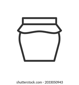 Vector jar line icon. Symbol in trendy outline style. Vector illustration isolated on a white background. 