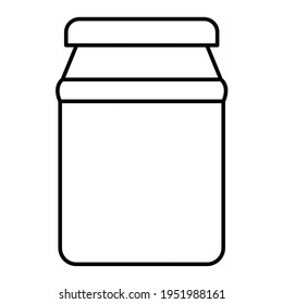 Vector Jar Outline Icon Design
