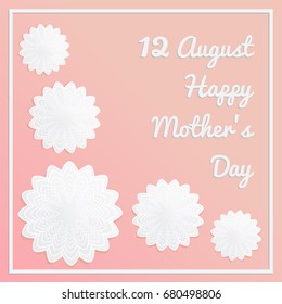 Vector jasmine flowers card, Which is used as a symbol of Mother's Day flowers on August 12 in Thailand.