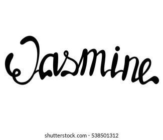 Vector Jasmine name lettering