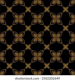 Vector Javanese ethnic batik pattern template with a beautiful and elegant natural color combination