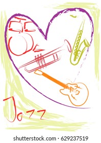 Vector Jazz concert concept art