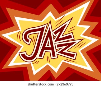 Vector Jazz flyer. Eps8. RGB. Global colors. Gradients free