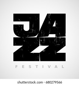 Vector Jazz flyer on grunge background. Eps8. RGB. Global colors