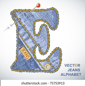 Vector jeans alphabet  See similar in my portfolio