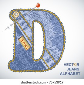 Vector jeans alphabet  See similar in my portfolio