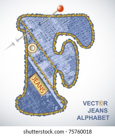 Vector jeans alphabet  See similar in my portfolio