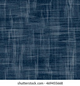 Vector Jeans background with flowers. Denim seamless pattern. Blue jeans fabric. Abstract grunge background.