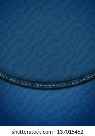 Vector - Jeans Blue Pocket Illustration Background