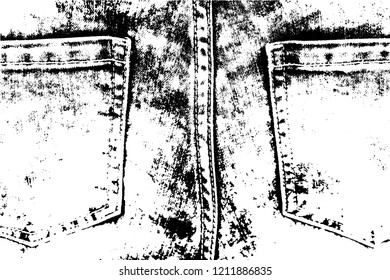 Vector jeans fabric texture. Abstract background. Overlay illustration over any design to create interesting vintage rustic effect and depth. For posters, banners, retro designs.