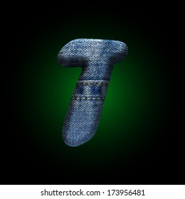 vector jeans letter