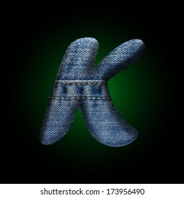 vector jeans letter