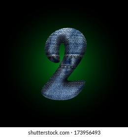 vector jeans letter