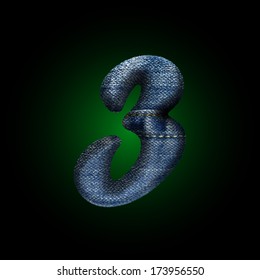 vector jeans letter