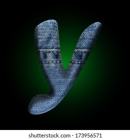 vector jeans letter