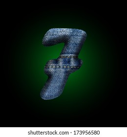 vector jeans letter