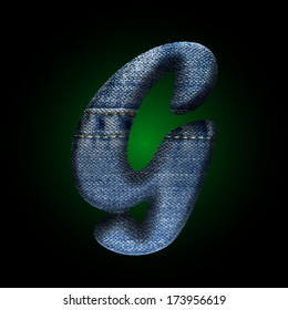 vector jeans letter