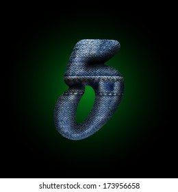vector jeans letter