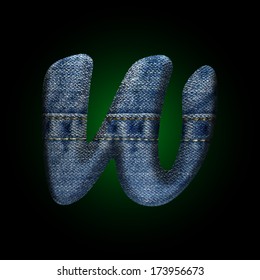 vector jeans letter