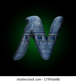 vector jeans letter