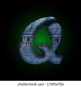 vector jeans letter