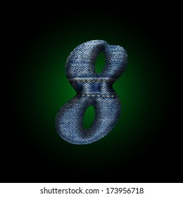 vector jeans letter